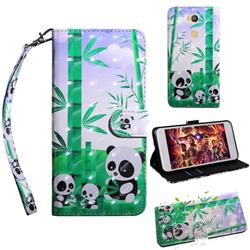 Eating Bamboo Pandas 3D Painted Leather Wallet Case for Sony Xperia L2