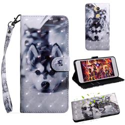 Husky Dog 3D Painted Leather Wallet Case for Sony Xperia L2