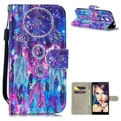 Star Wind Chimes 3D Painted Leather Wallet Phone Case for Sony Xperia L2