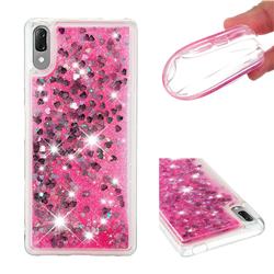 Dynamic Liquid Glitter Quicksand Sequins TPU Phone Case for Sony Xperia L3 - Rose