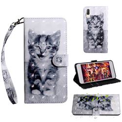 Smiley Cat 3D Painted Leather Wallet Case for Sony Xperia L3