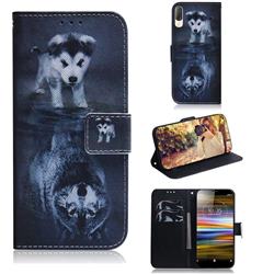 Wolf and Dog PU Leather Wallet Case for Sony Xperia L3