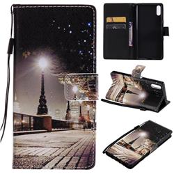 City Night View PU Leather Wallet Case for Sony Xperia L3