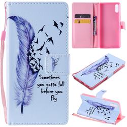 Feather Birds PU Leather Wallet Case for Sony Xperia L3