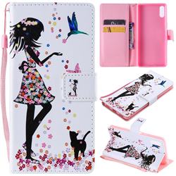 Petals and Cats PU Leather Wallet Case for Sony Xperia L3