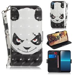 Angry Bear 3D Painted Leather Wallet Phone Case for Sony Xperia L4