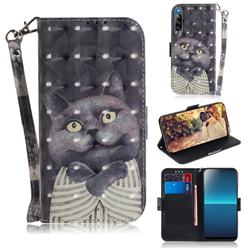 Cat Embrace 3D Painted Leather Wallet Phone Case for Sony Xperia L4