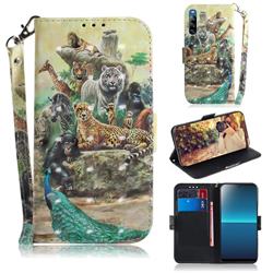 Beast Zoo 3D Painted Leather Wallet Phone Case for Sony Xperia L4