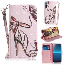 Butterfly High Heels 3D Painted Leather Wallet Phone Case for Sony Xperia L4