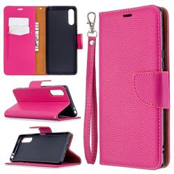 Classic Luxury Litchi Leather Phone Wallet Case for Sony Xperia L4 - Rose