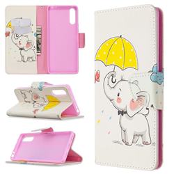 Umbrella Elephant Leather Wallet Case for Sony Xperia L4