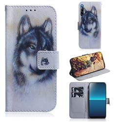 Snow Wolf PU Leather Wallet Case for Sony Xperia L4