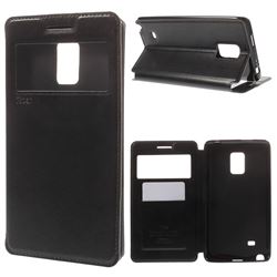 Roar Korea Noble View Leather Flip Cover for Samsung Galaxy Note Edge N915V N915A - Black