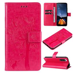 Embossing Butterfly Tree Leather Wallet Case for Sony Xperia 10 V - Rose