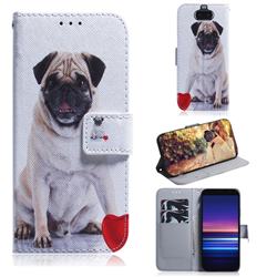 Pug Dog PU Leather Wallet Case for Sony Xperia 20