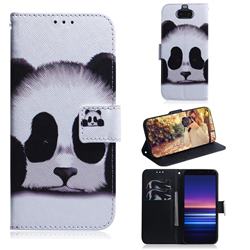 Sleeping Panda PU Leather Wallet Case for Sony Xperia 20