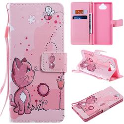 Cats and Bees PU Leather Wallet Case for Sony Xperia 20