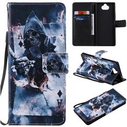 Skull Magician PU Leather Wallet Case for Sony Xperia 20