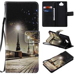 City Night View PU Leather Wallet Case for Sony Xperia 20