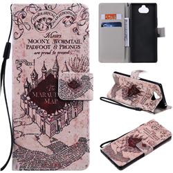 Castle The Marauders Map PU Leather Wallet Case for Sony Xperia 20