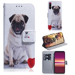 Pug Dog PU Leather Wallet Case for Sony Xperia 5