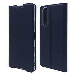 Ultra Slim Card Magnetic Automatic Suction Leather Wallet Case for Sony Xperia 5 II - Royal Blue