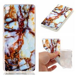Blue Gold Soft TPU Marble Pattern Case for Sony Xperia XA