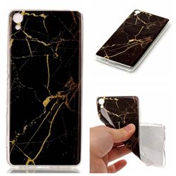 Black Gold Soft TPU Marble Pattern Case for Sony Xperia XA