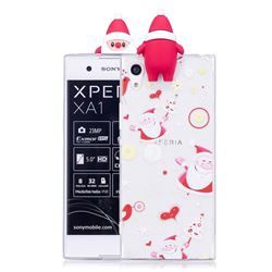 Dancing Santa Claus Soft 3D Climbing Doll Soft Case for Sony Xperia XA1