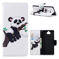 Tree Panda Leather Wallet Case for Sony Xperia 10 / Xperia XA3