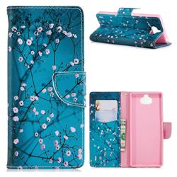 Blue Plum Leather Wallet Case for Sony Xperia 10 / Xperia XA3