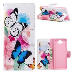 Vivid Flying Butterflies Leather Wallet Case for Sony Xperia 10 / Xperia XA3