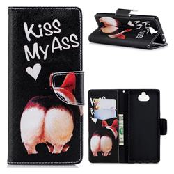Lovely Pig Ass Leather Wallet Case for Sony Xperia 10 / Xperia XA3