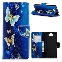 Golden Butterflies Leather Wallet Case for Sony Xperia 10 / Xperia XA3