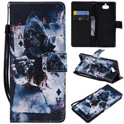 Skull Magician PU Leather Wallet Case for Sony Xperia 10 / Xperia XA3