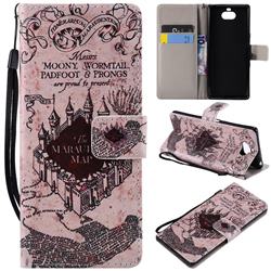 Castle The Marauders Map PU Leather Wallet Case for Sony Xperia 10 / Xperia XA3