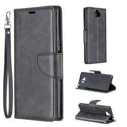 Classic Sheepskin PU Leather Phone Wallet Case for Sony Xperia 10 / Xperia XA3 - Black