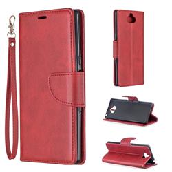 Classic Sheepskin PU Leather Phone Wallet Case for Sony Xperia 10 / Xperia XA3 - Red