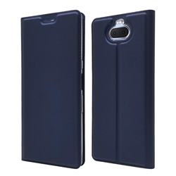 Ultra Slim Card Magnetic Automatic Suction Leather Wallet Case for Sony Xperia 10 Plus / Xperia XA3 Ultra - Royal Blue