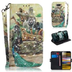 Beast Zoo 3D Painted Leather Wallet Phone Case for Sony Xperia 10 Plus / Xperia XA3 Ultra