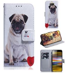 Pug Dog PU Leather Wallet Case for Sony Xperia 10 Plus / Xperia XA3 Ultra
