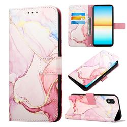 Rose Gold Marble Leather Wallet Protective Case for Sony Xperia Ace 3 ( Ace III)