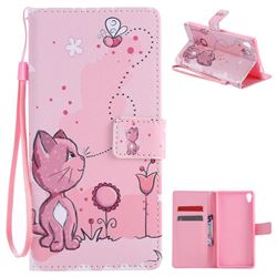 Cats and Bees PU Leather Wallet Case for Sony Xperia XA Ultra