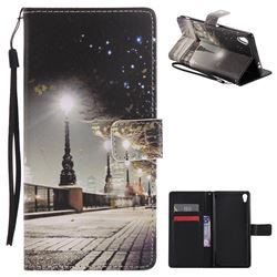 City Night View PU Leather Wallet Case for Sony Xperia XA Ultra