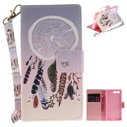 Wind Chimes Hand Strap Leather Wallet Case for Sony Xperia X Compact X Mini
