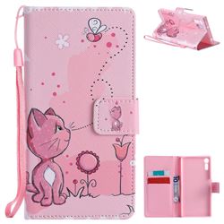 Cats and Bees PU Leather Wallet Case for Sony Xperia XZ