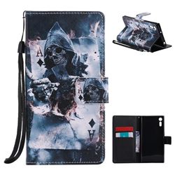 Skull Magician PU Leather Wallet Case for Sony Xperia XZ