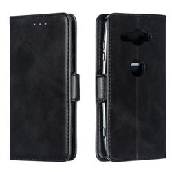 Retro Classic Calf Pattern Leather Wallet Phone Case for Sony Xperia XZ2 Compact - Black