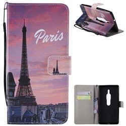 Paris Eiffel Tower PU Leather Wallet Case for Sony Xperia XZ2 Premium