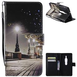 City Night View PU Leather Wallet Case for Sony Xperia XZ2 Premium